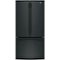 GE - 18.6 Cu. Ft. French Door Counter-Depth Refrigerator with Internal Water Dispenser - High Gloss Black-Front_Standard
