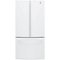 GE - 18.6 Cu. Ft. French Door Counter-Depth Refrigerator - High Gloss White-Front_Standard 