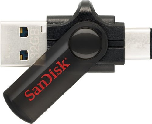  SanDisk - 32GB USB Type C Flash Drive - Black