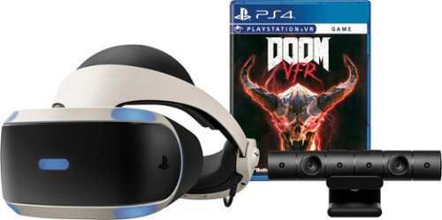  Sony - PlayStation VR DOOM VFR Bundle - White/Black