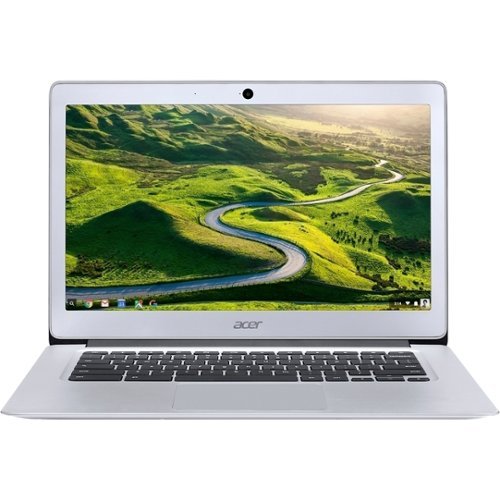 Acer - Chromebook 14" Refurbished Chromebook - Intel Celeron - 4GB Memory - 32GB eMMC Flash Memory - Sparkly silver-Front_Standard 