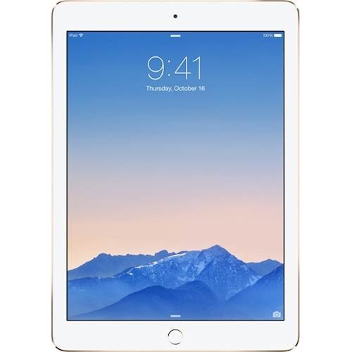 Apple - Refurbished iPad Air 2 with Wi-Fi + Cellular - 64GB (AT&T) - Gold-Front_Standard 