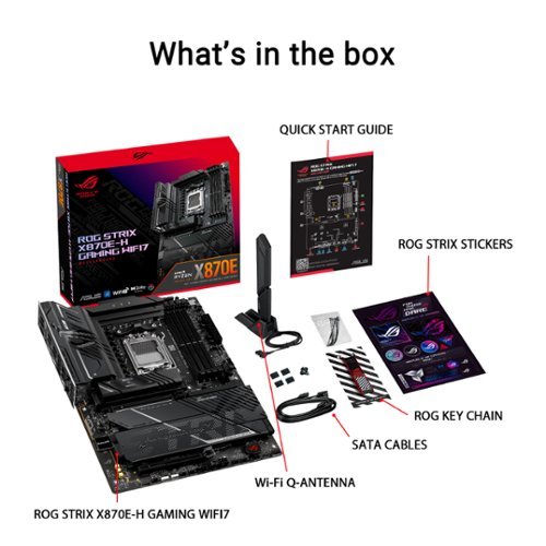 ASUS ROG STRIX X870E-H (Socket AM5) AMD X870 ATX DDR5 Wi-Fi 7 BE Motherboard - Black GLOBAL SHIPPING