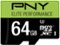 PNY - 64GB microSDHC Class 10 UHS-I Memory Card-Front_Standard