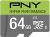 PNY - 64GB microSDHC Class 10 UHS-I/U3 Memory Card-Front_Standard