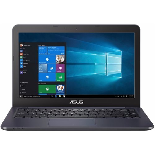 ASUS - 14" Laptop - AMD Quad Core E2-6110 - 4GB Memory - 64GB eMMC Flash Memory - Dark Blue-Front_Standard 
