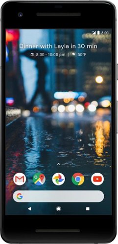 Google - Refurbished Pixel 2 4G LTE with 128GB Memory Cell Phone - Just Black (Verizon)