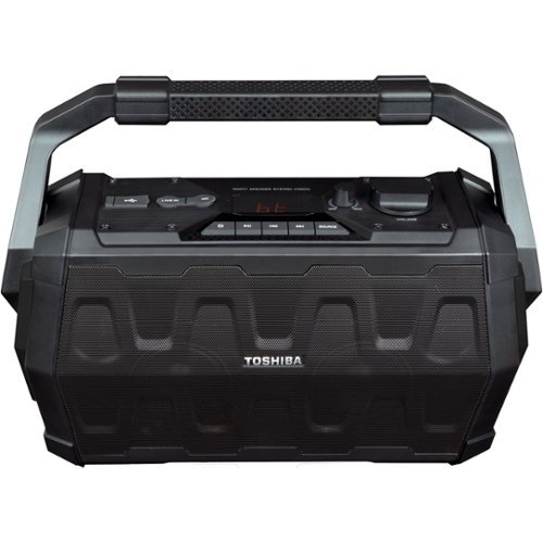 Toshiba - Portable Bluetooth Speaker - Black-Front_Standard