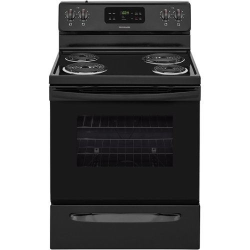 Frigidaire - 5.3 Cu. Ft. Self-Cleaning Freestanding Electric Range - Black-Front_Standard 