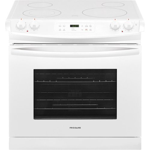 Frigidaire - 4.6 Cu. Ft. Self-Cleaning Drop-In Electric Range - White-Front_Standard 