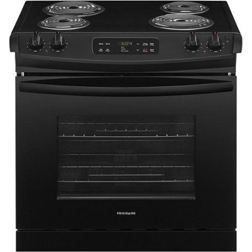 Frigidaire - 4.6 Cu. Ft. Self-Cleaning Drop-In Electric Range - Black-Front_Standard 