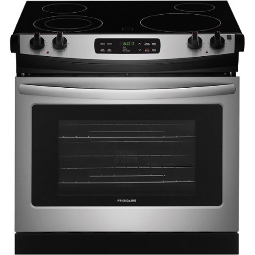 Frigidaire - 4.6 Cu. Ft. Self-Cleaning Drop-In Electric Range - Stainless Steel-Front_Standard 