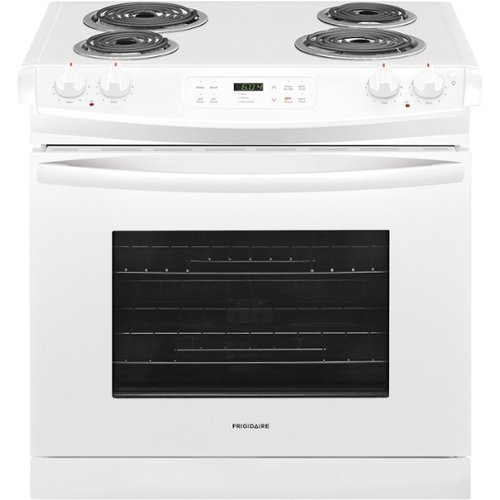 Frigidaire - 4.6 Cu. Ft. Self-Cleaning Drop-In Electric Range - White-Front_Standard 
