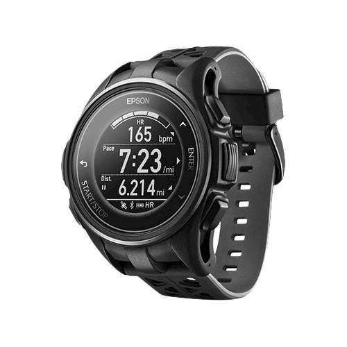  Epson - ProSense 307 GPS Heart Rate Monitor Multisport Watch - Black