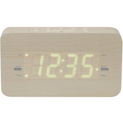 iLive - FM Dual-Alarm Clock Radio - Beige-Front_Standard 