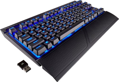  CORSAIR - K63 Wireless Gaming Mechanical Cherry MX Red Switch Keyboard with Backlighting - Black