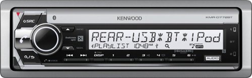 Kenwood - In-Dash CD Receiver - Built-in Bluetooth - Satellite Radio-ready with Detachable Faceplate - Gray-Front_Standard 