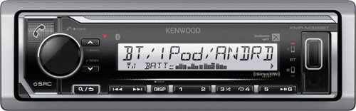 Kenwood - In-Dash Digital Media Receiver - Built-in Bluetooth - Satellite Radio-ready with Detachable Faceplate - Black-Front_Standard 