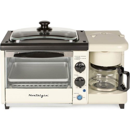 Nostalgia - BSET100BC 3-in-1 Breakfast Station - Bisque-Front_Standard 