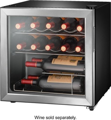 Insignia™ – 14-Bottle Wine Cooler – Stainless Steel