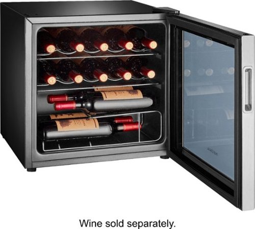 Insignia™ - 14-Bottle Wine Cooler - Stainless steel