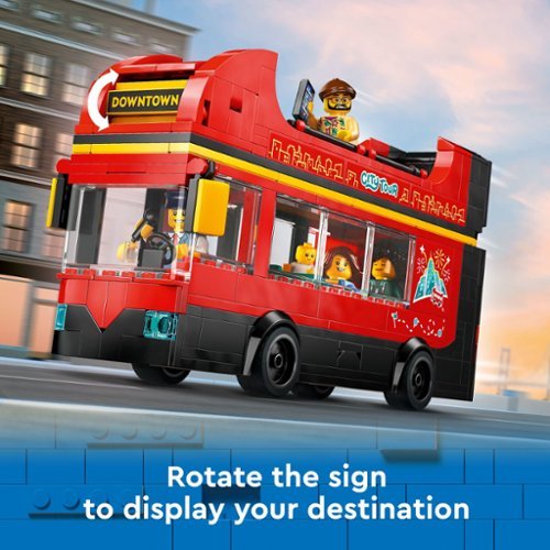 LEGO City Red Double-Decker Sightseeing Bus Toy, London Bus 60407 WORLDWIDE DELIVERY