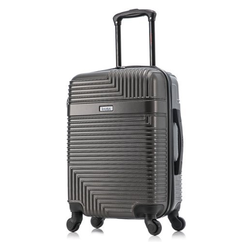 InUSA - Resilience Lightweight Hardside Spinner Luggage 20" - Charcoal-Front_Standard 