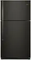 Front. Whirlpool - 21.3 Cu. Ft. Top-Freezer Refrigerator - Black Stainless Steel.