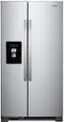 Front. Whirlpool - 24.5 Cu. Ft. Side-by-Side Refrigerator - Fingerprint Resistant Stainless Steel.