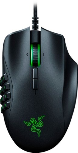  Razer - Naga Trinity Wired Optical Gaming Mouse with Interchangeable Side Plates in 2, 6, 12 Button Configurations - Black