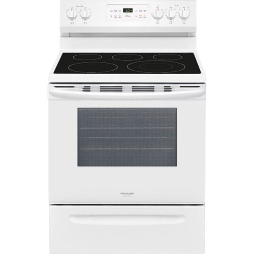 Frigidaire - Gallery 5.4 Cu. Ft. Self-Cleaning Freestanding Electric Convection Range - White-Front_Standard 