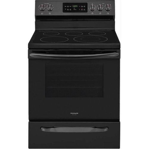 Frigidaire - Gallery 5.4 Cu. Ft. Self-Cleaning Freestanding Electric Convection Range - Black-Front_Standard 