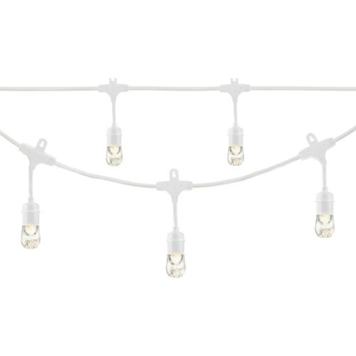 Enbrighten - Café LED Lights (48 feet/24 bulbs) - White-Front_Standard 