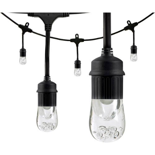 Enbrighten - Café LED Lights (48 feet/24 bulbs) - Black-Front_Standard 