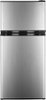 Insignia™ - 4.3 Cu. Ft. Mini Fridge with Top Freezer and ENERGY STAR Certification - Stainless Steel-Front_Standard 