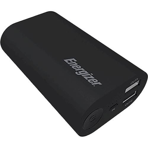  Energizer - MAX 10,000 mAh Portable Charger for Most USB-Enabled Devices - Black