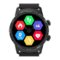 3Plus - Cruz Hybrid Smartwatch 44mm Stainless Steel - Black-Front_Standard