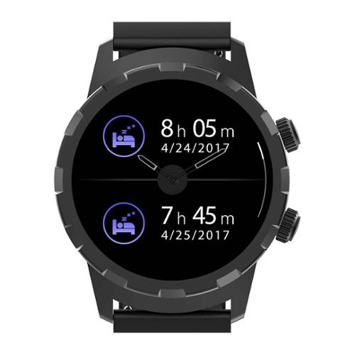 3plus Cruz Hybrid Smartwatch 44mm Stainless Steel Black International Shipping