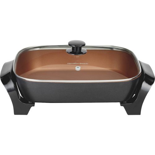  Hamilton Beach - Deep Dish Ceramic Skillet - Cooper