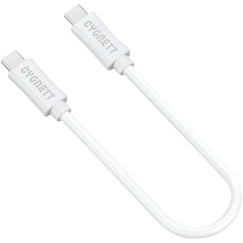 Cygnett - 3.9" USB Type C-to-USB Type C Charge-and-Sync Cable - White-Front_Standard 