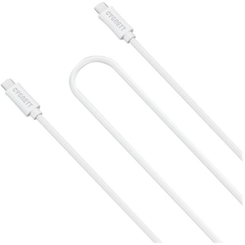 Cygnett - 3.3' USB Type C-to-USB Type C Charge-and-Sync Cable - White-Front_Standard 