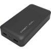 Cygnett - ChargeUp 20,000 mAh Portable Charger for Most USB-Enabled Devices - Black/Gray-Front_Standard