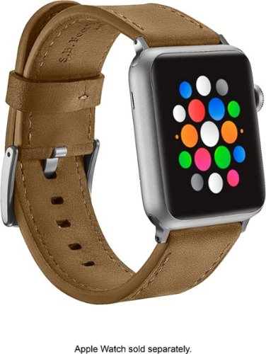 Platinum™ - Leather Watch Band for Apple Watch 42mm (Series 1-8) and Apple Watch Ultra 49mm - Mohave Olive Green-Angle_Standard 