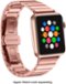 Platinum™ - Stainless Steel Link Band for Apple Watch 38mm, 40mm, 41mm and Apple Watch Series 1-9 - Rose Gold-Angle_Standard