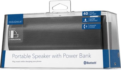 Insignia™ BRICK 2 Portable Bluetooth Speaker - Black GLOBAL SHIPPING