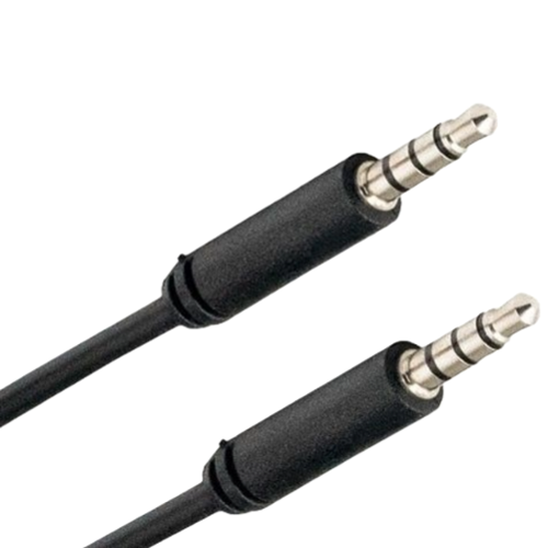 Sanoxy - 3ft 3.5mm TRRS Male to Male Audio & Microphone Cable - Black-Front_Standard 