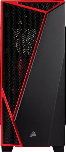 CORSAIR - Carbide Series ATX Mid-Tower Case - Black/Red-Front_Standard 