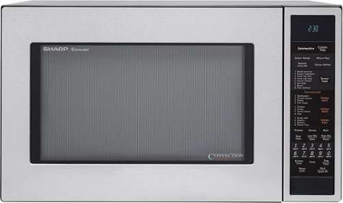  Sharp - Carousel 1.5 Cu. Ft. Mid-Size Microwave - Stainless steel