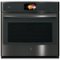 GE - Profile 30" Built-In Single Electric Convection Wall Oven - Black Stainless Steel-Front_Standard