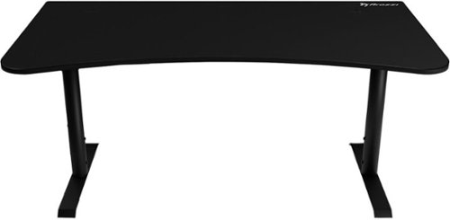 Arozzi - Arena Ultrawide Curved Gaming Desk - Pure Black